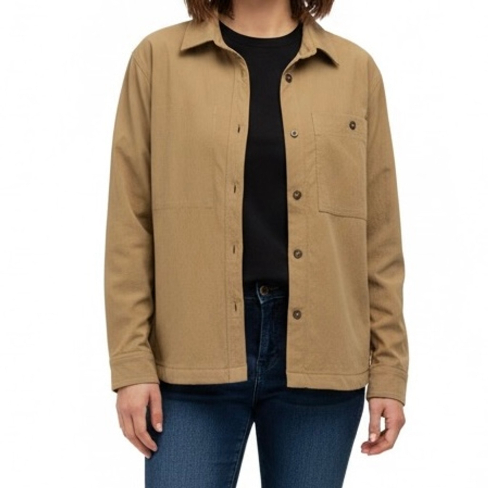 MEC Burly Camp Overshirt Cropped Boxy Large Camel Camping Hiking Outdoor